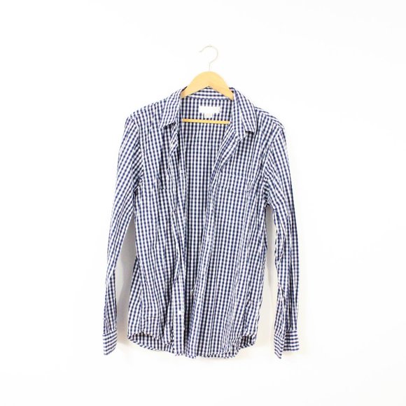 *Nove 9 Blue Plaid Mens Button Up - Picture 1 of 4